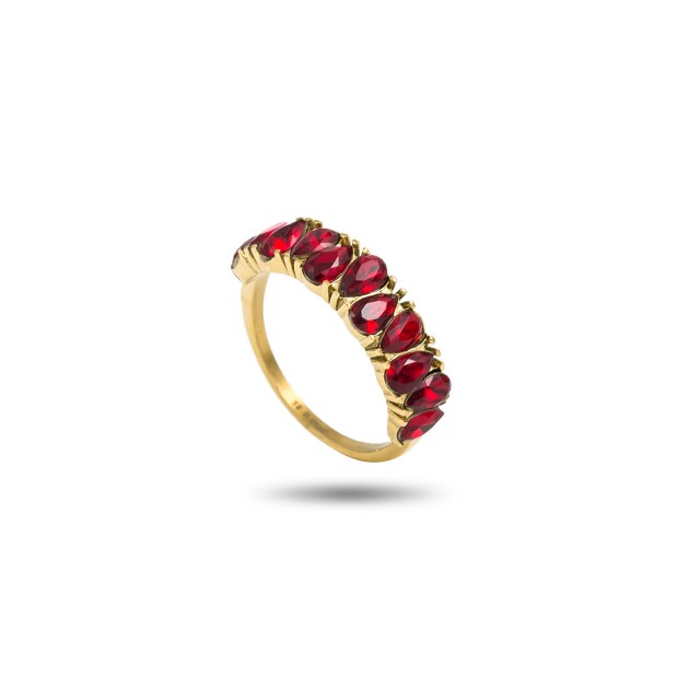 Stainless Steel Ring Color:Fuchsia Pink