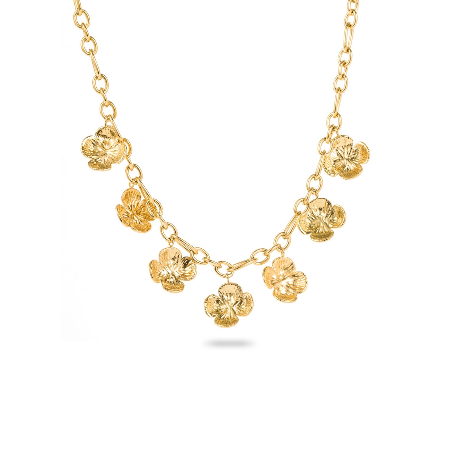 Stainless Steel Short Necklace Color:Gold