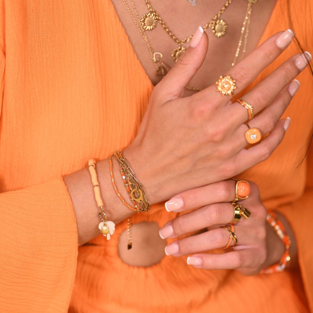 Bracelet Elastique Coloré avec Pendentif Palmier 