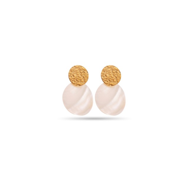 Colorful Mother-of-Pearl Earrings Color:White