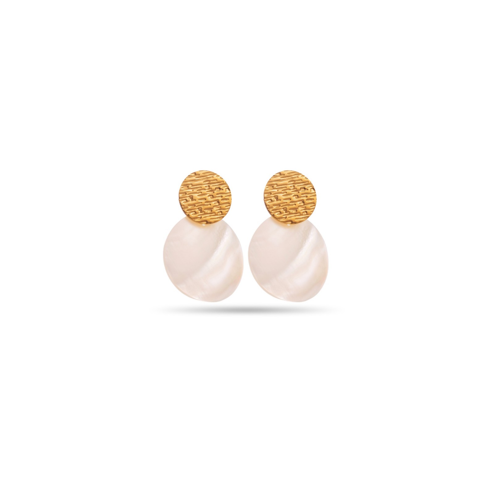 Colorful Mother-of-Pearl Earrings Color:White