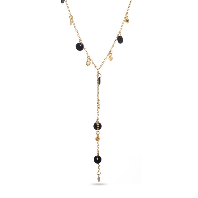 Pendant Necklace with Colored Nacre Color:Black