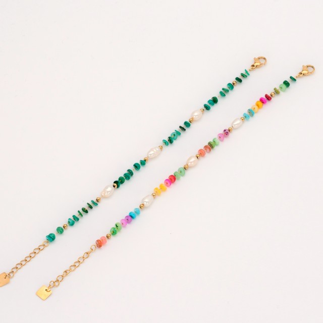 Bracelet de Perles de Nacres Colorés 