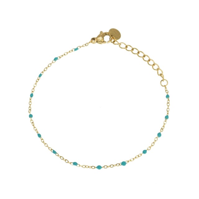 Bracelet à Perles de Couleur Uni Couleur:Bleu Turquoise