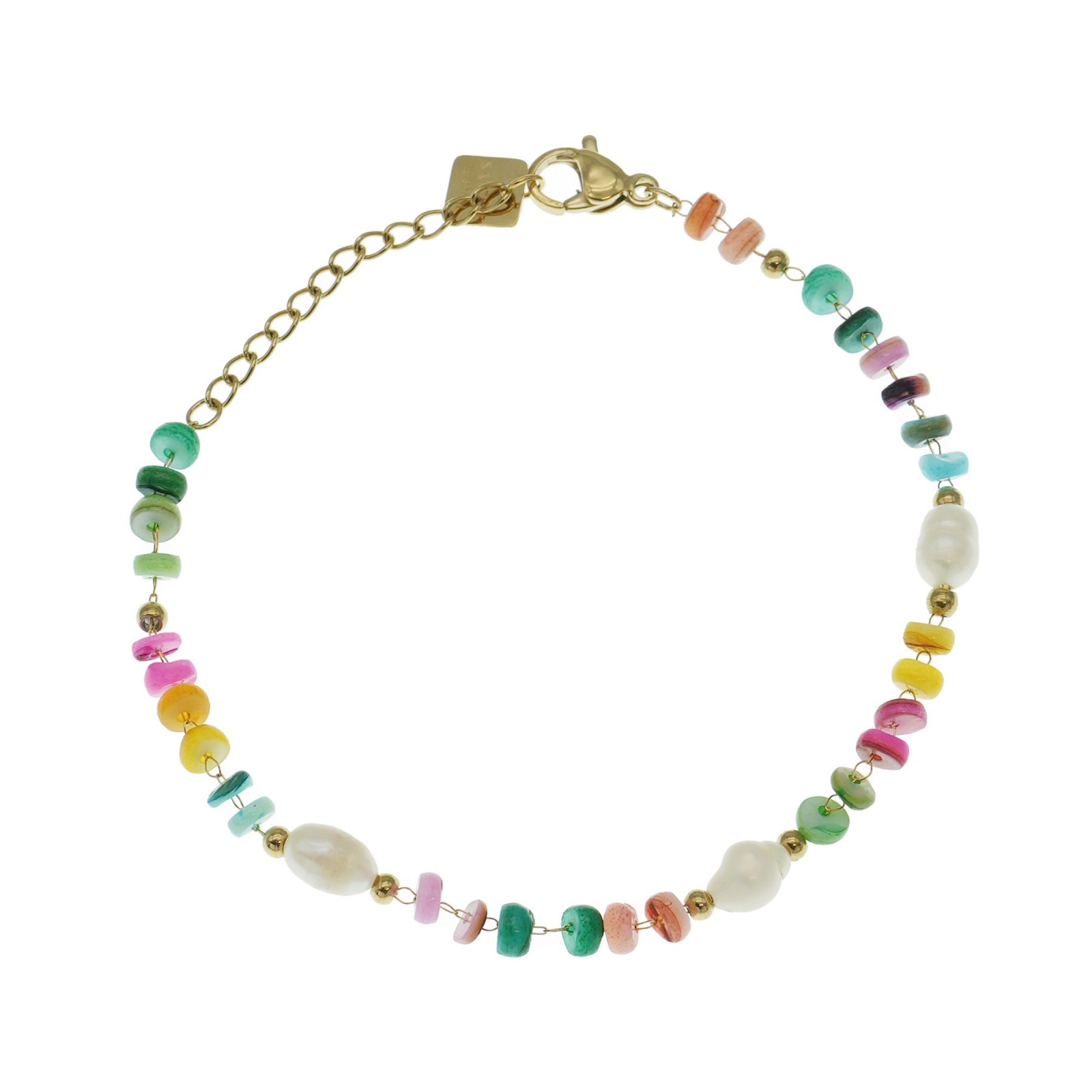 Bracelet de Perles de Nacres Colorés Couleur:Multi-Couleur