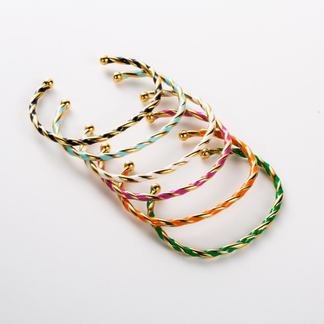 Colored Twisted Necklace Bracelet 