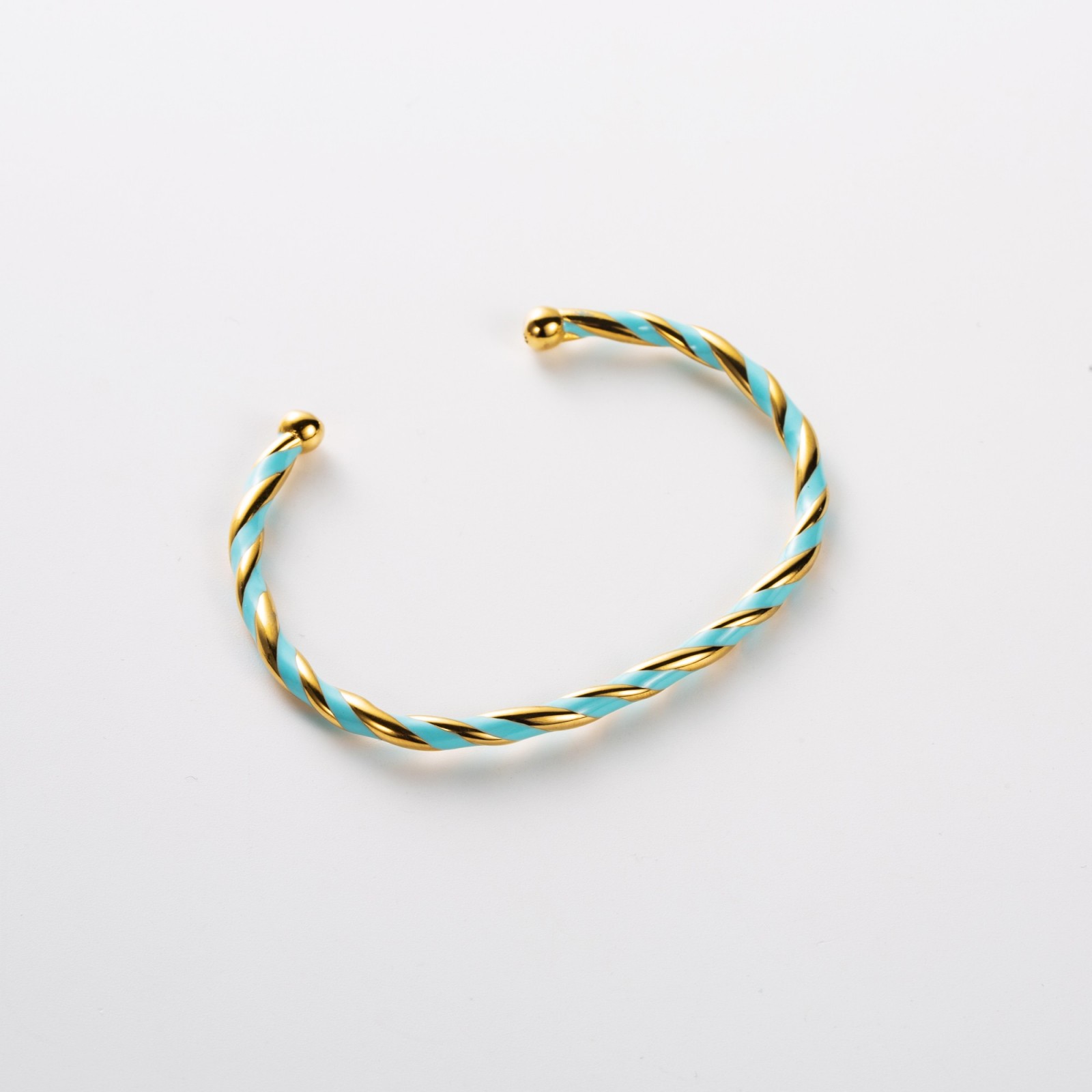 Colored Twisted Necklace Bracelet Color:Blue