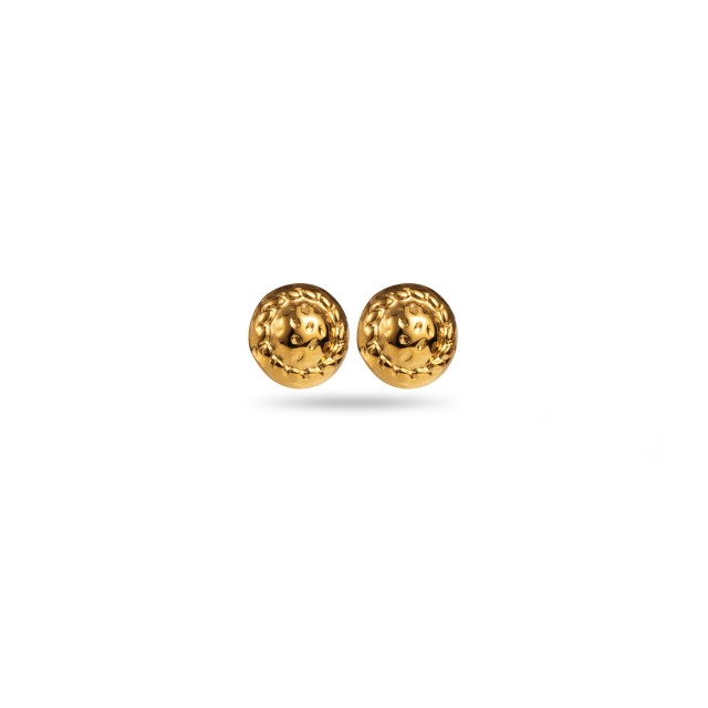 Bouton and Mother-of-Pearl Clover Studs Earrings Set 