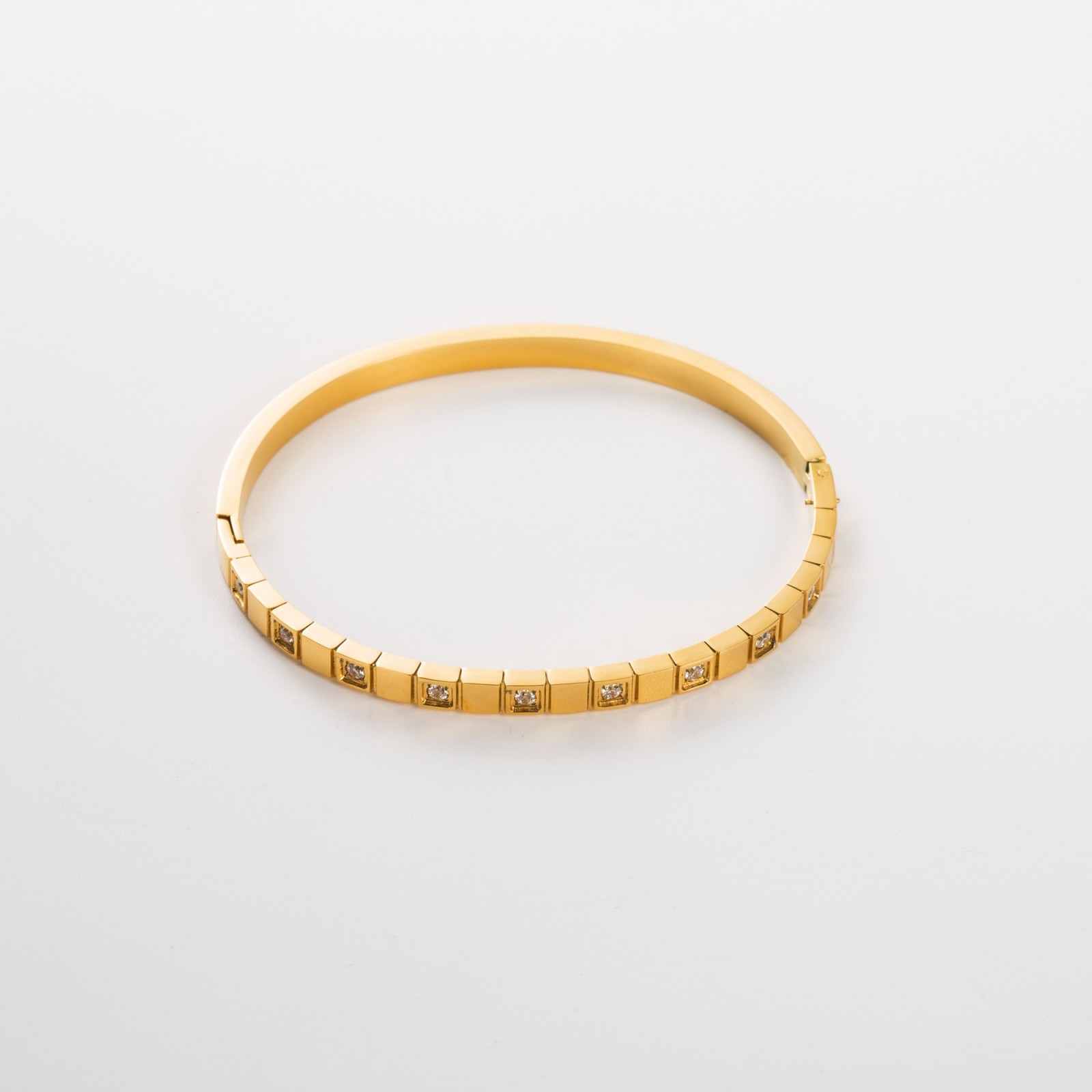Thin Strass Necklace Bracelet Color:White