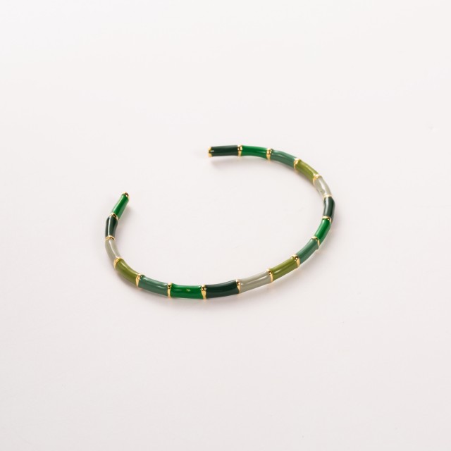 Bracelet Fin Rectangle de Couleur Couleur:Multi-Vert