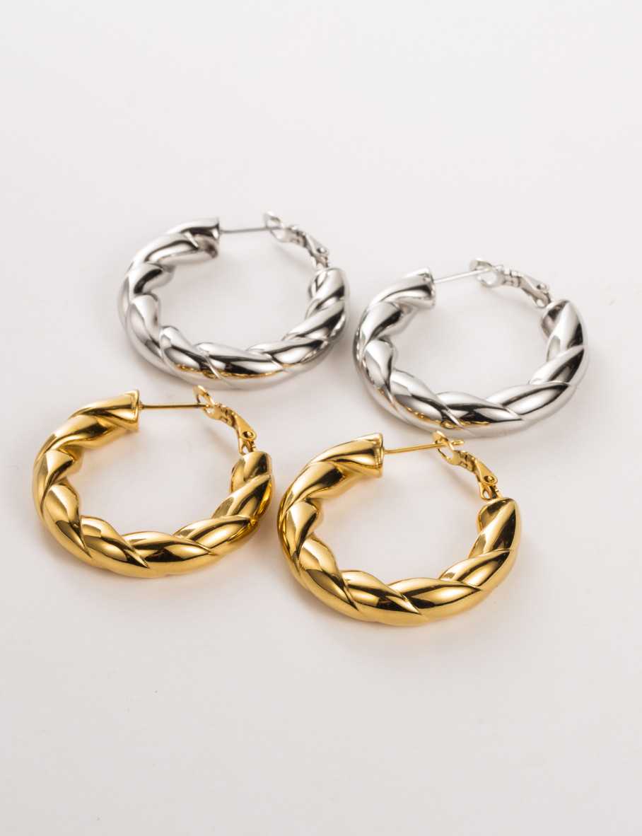 Boucles d'oreilles créoles fleurs interchangeables acétate motif