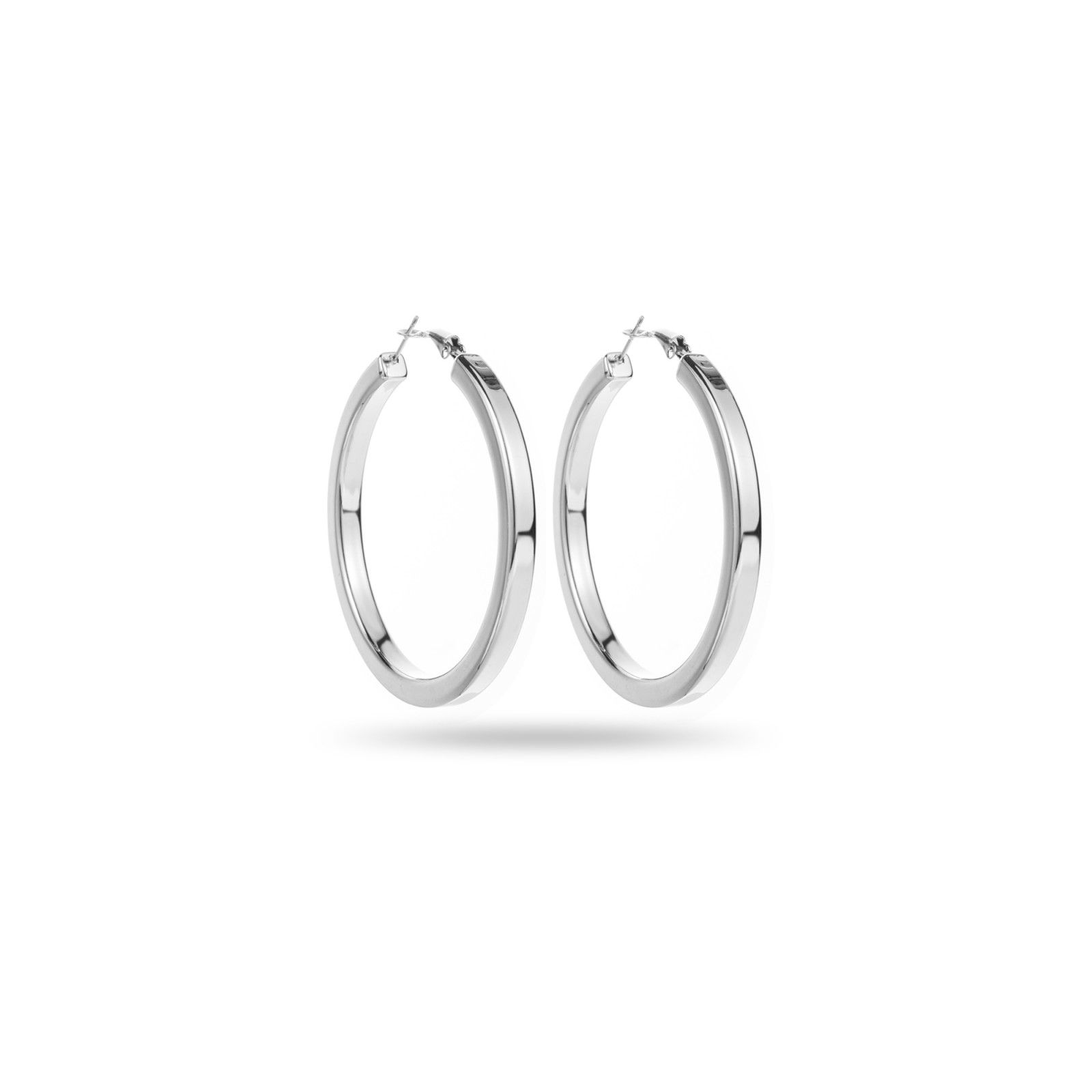 Classic Large Hoops Earrings Color:Silver