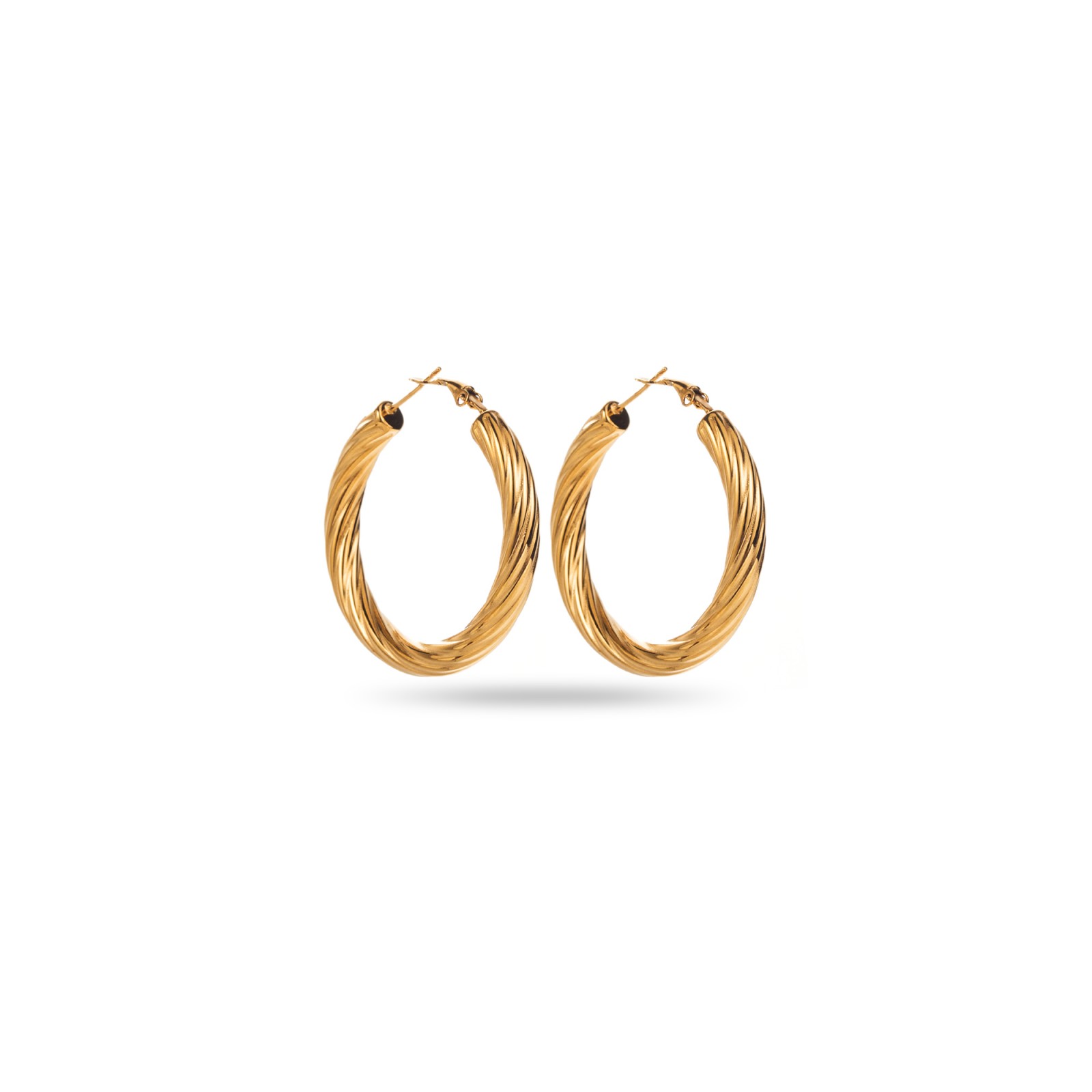 Multi Twist Earrings Color:Gold