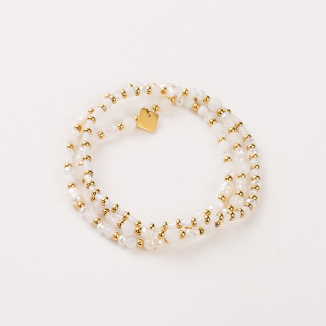 Bracelet Perles d'Eau Douce avec Pampille Marguerite