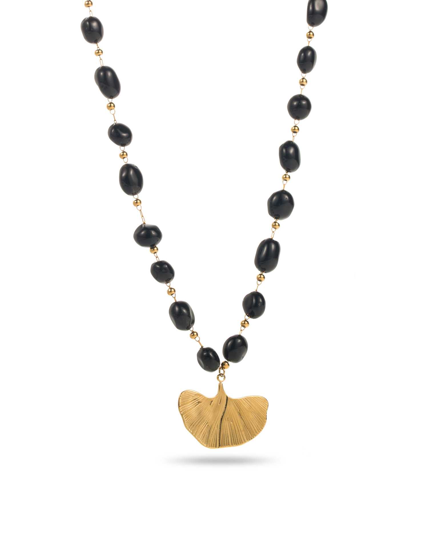 Collier Sautoir Aragonite Naturelle 90 Cm Avec Pendentif Lotus Et Bracelet Mala - Fait Main Neuf