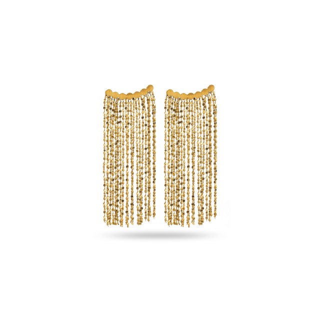 Chain Pendant Cascade Earrings Color:Gold