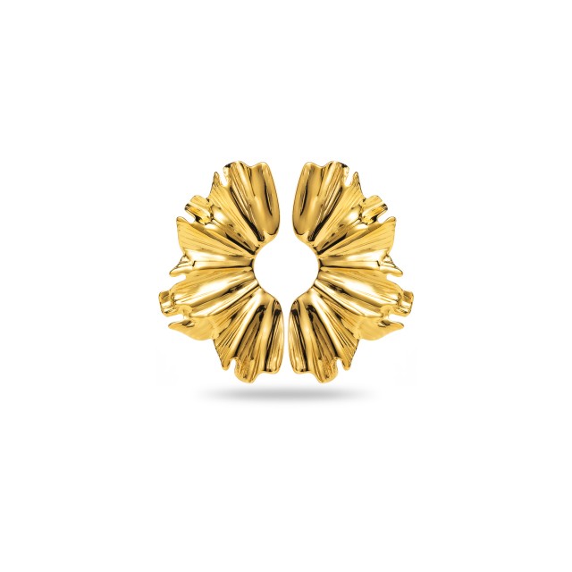 Half Circle Draped Earrings Color:Gold