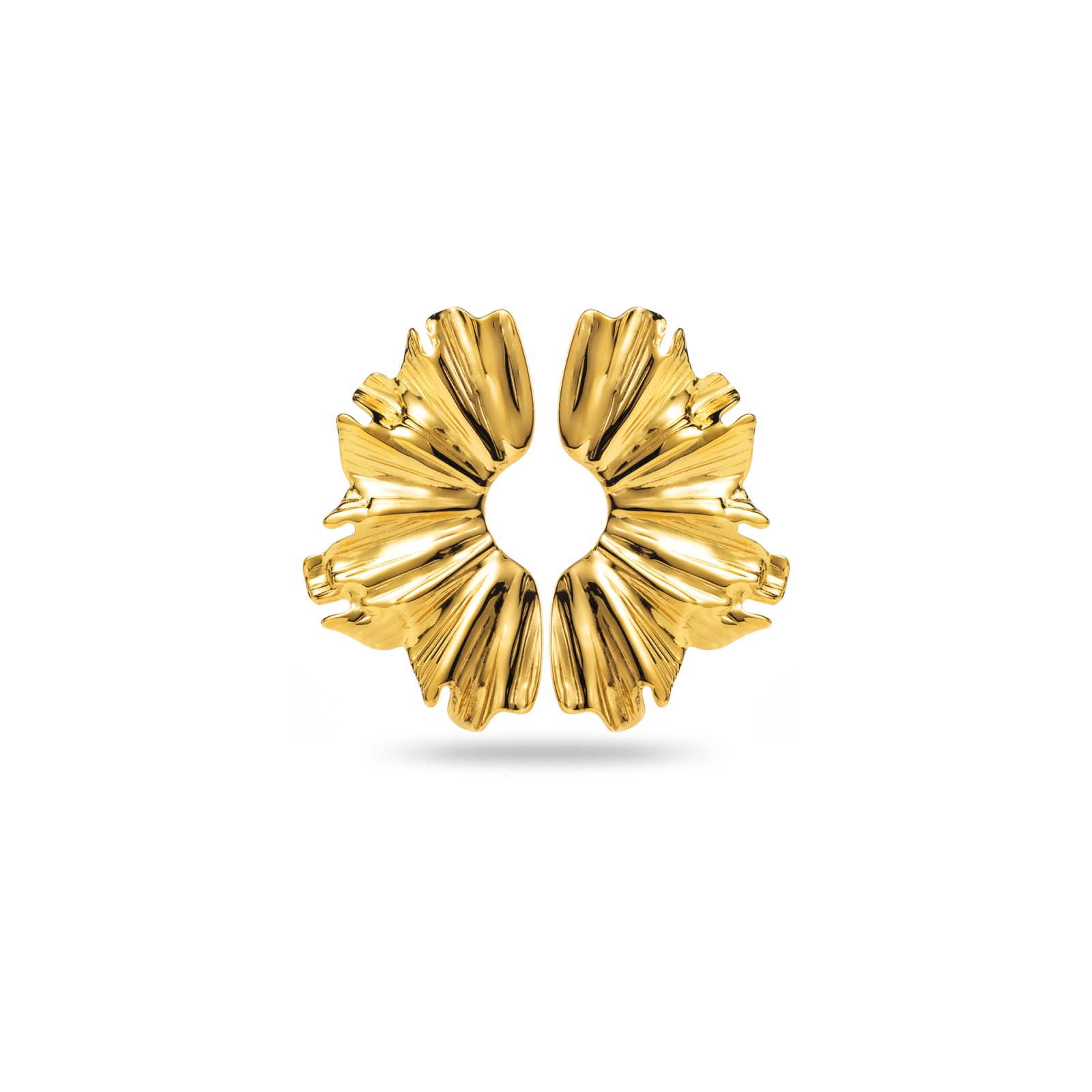 Half Circle Draped Earrings Color:Gold