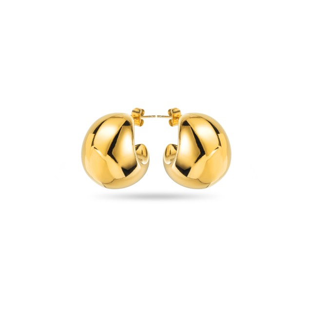 Spherical Hoops Earrings Color:Gold