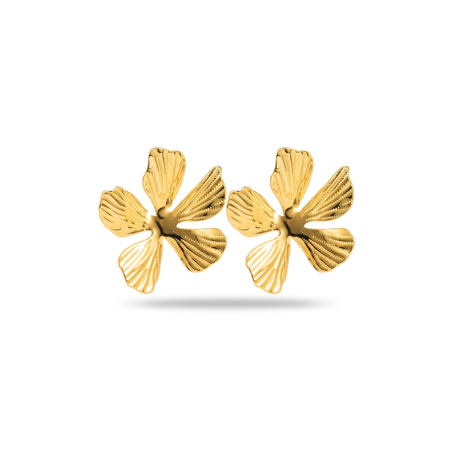 Elegant Flower Studs Earrings Color:Gold