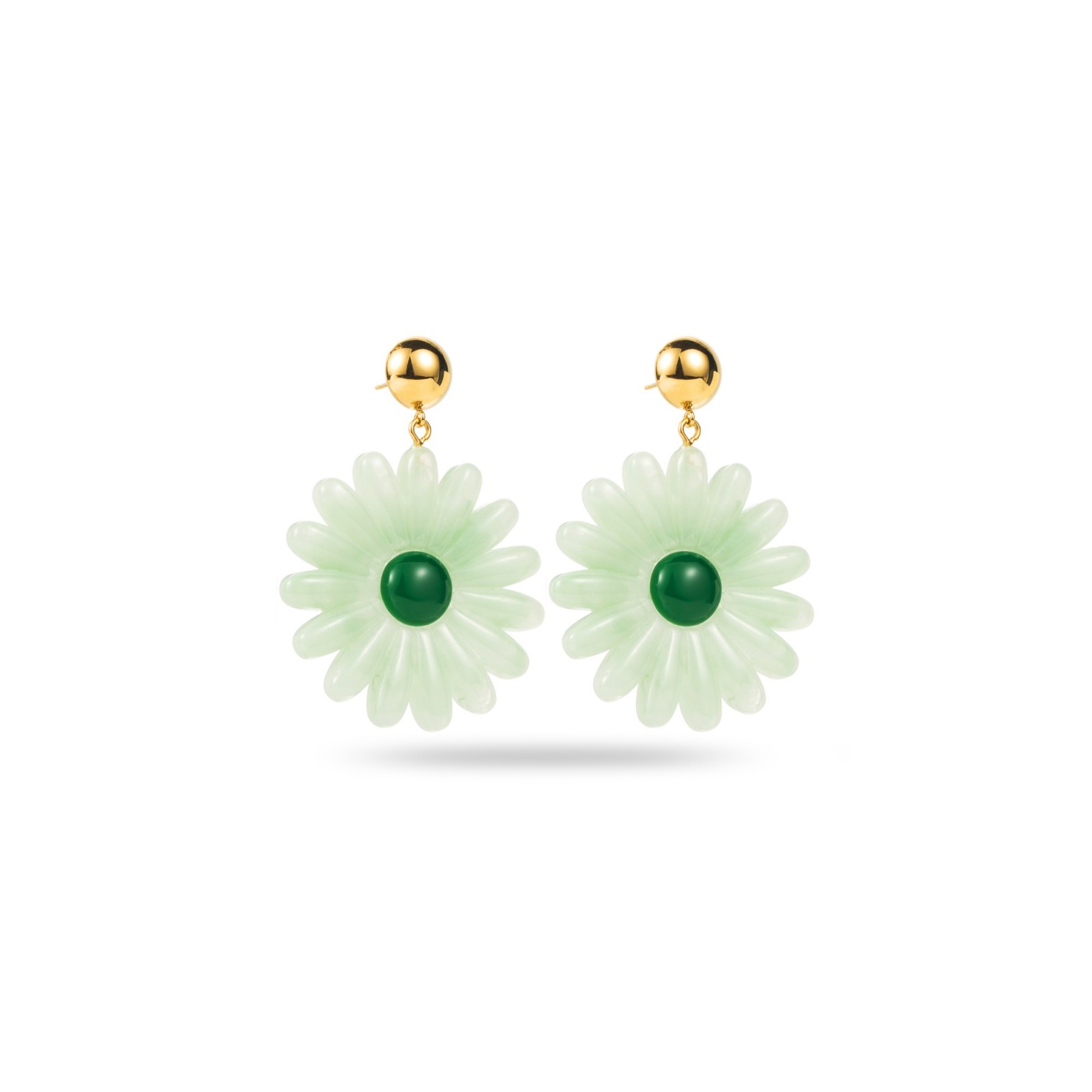 Boucles d'Oreilles Color:Green