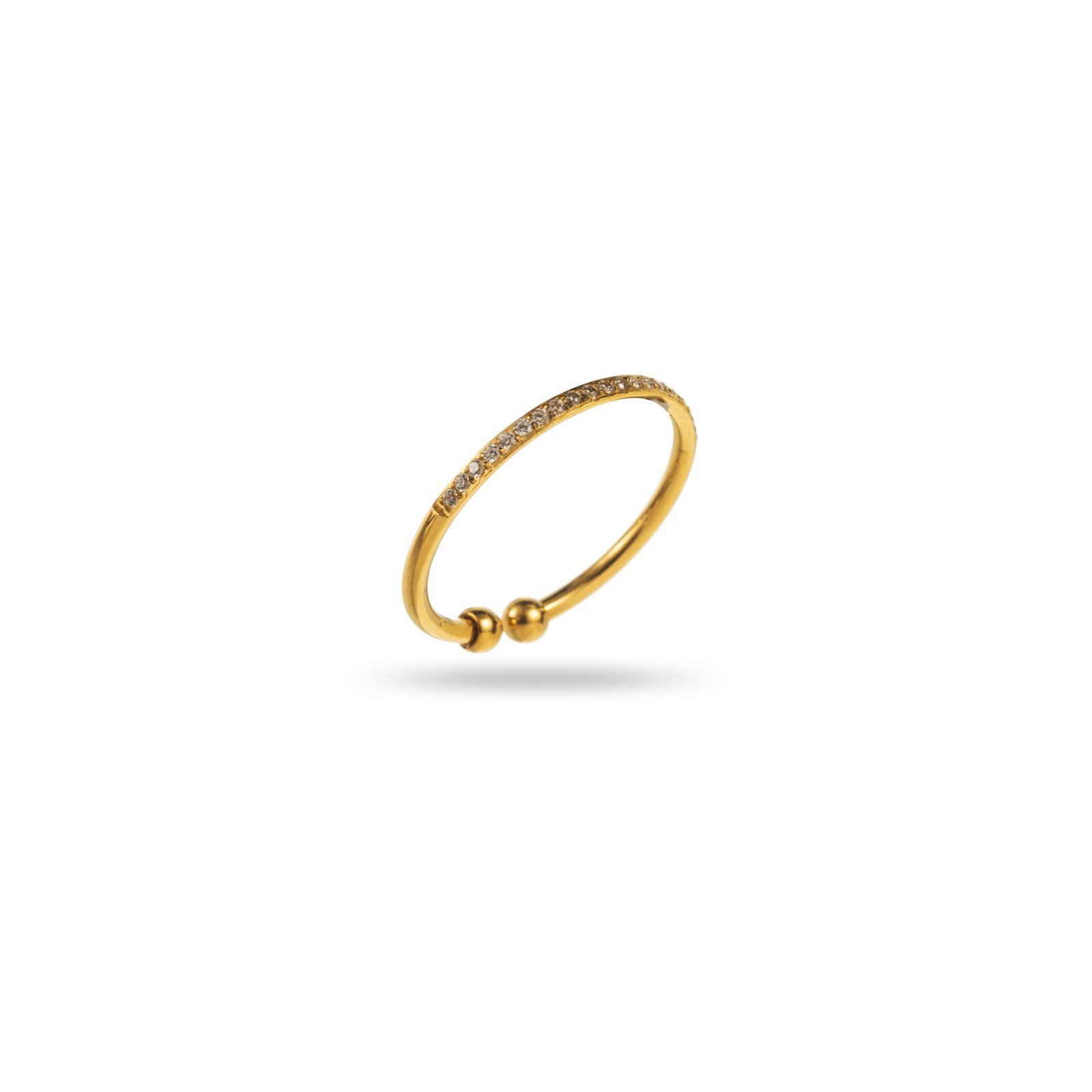 Fine Ring with Surface Prong Setting Color:Gold