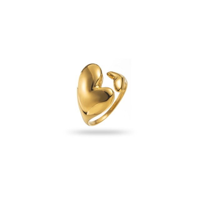 Open Double Heart Ring Color:Gold