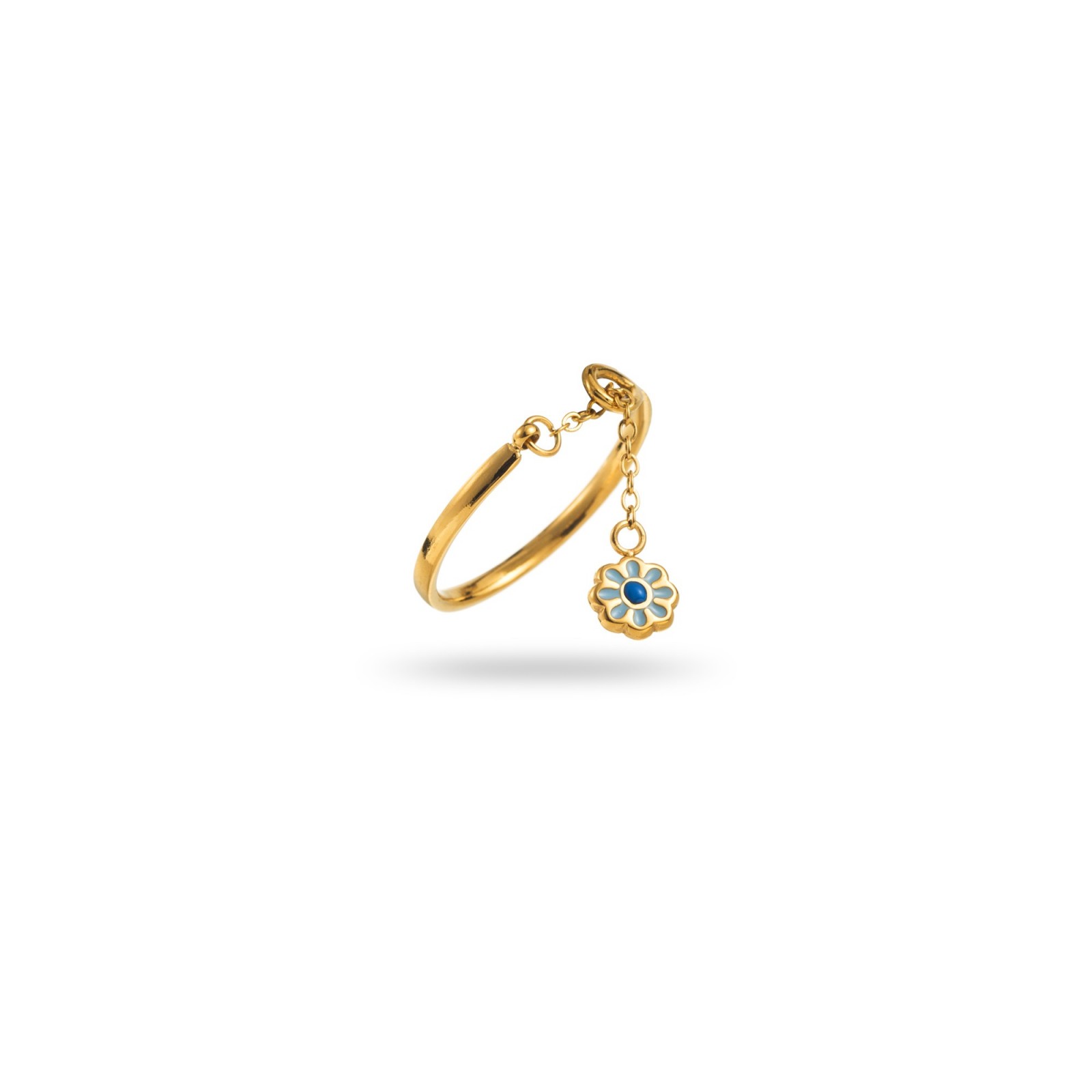Fine Ring with Daisy Chain Color:Blue