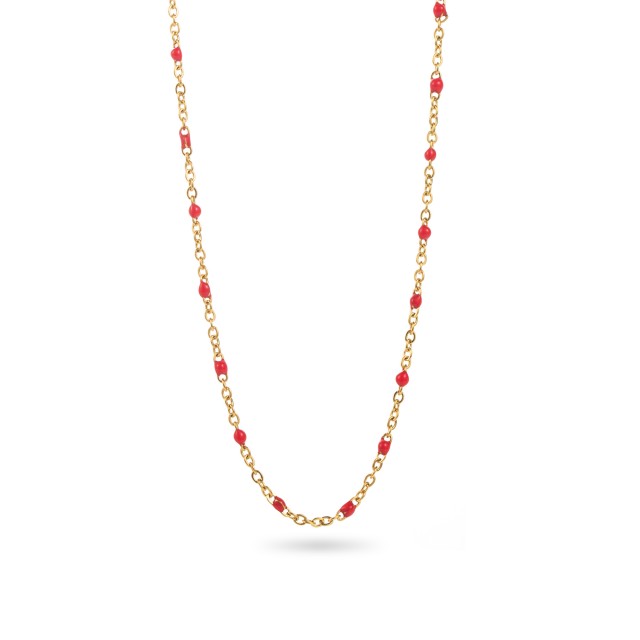 Necklace with Colored Pearls Unicolor