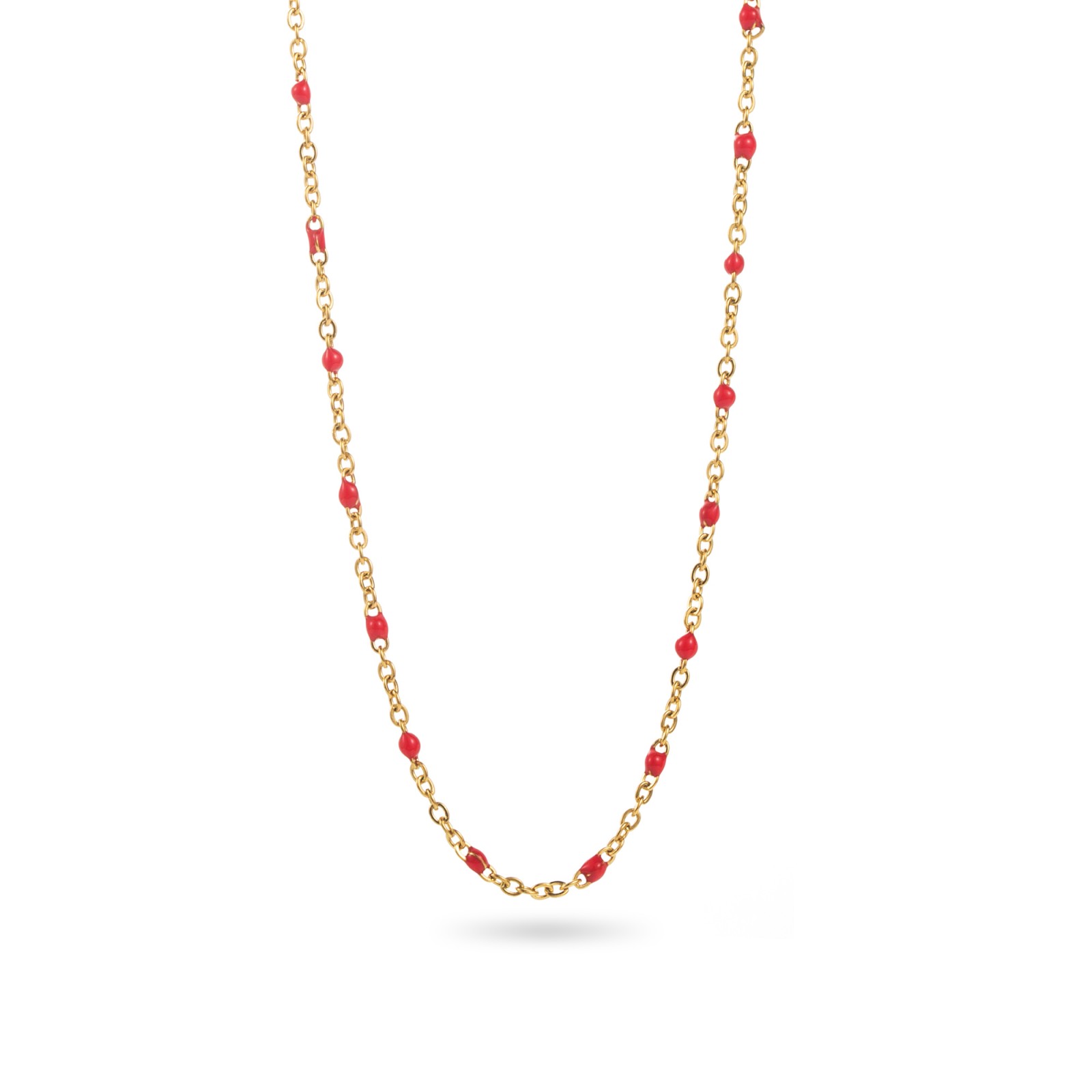Necklace with Colored Pearls Unicolor