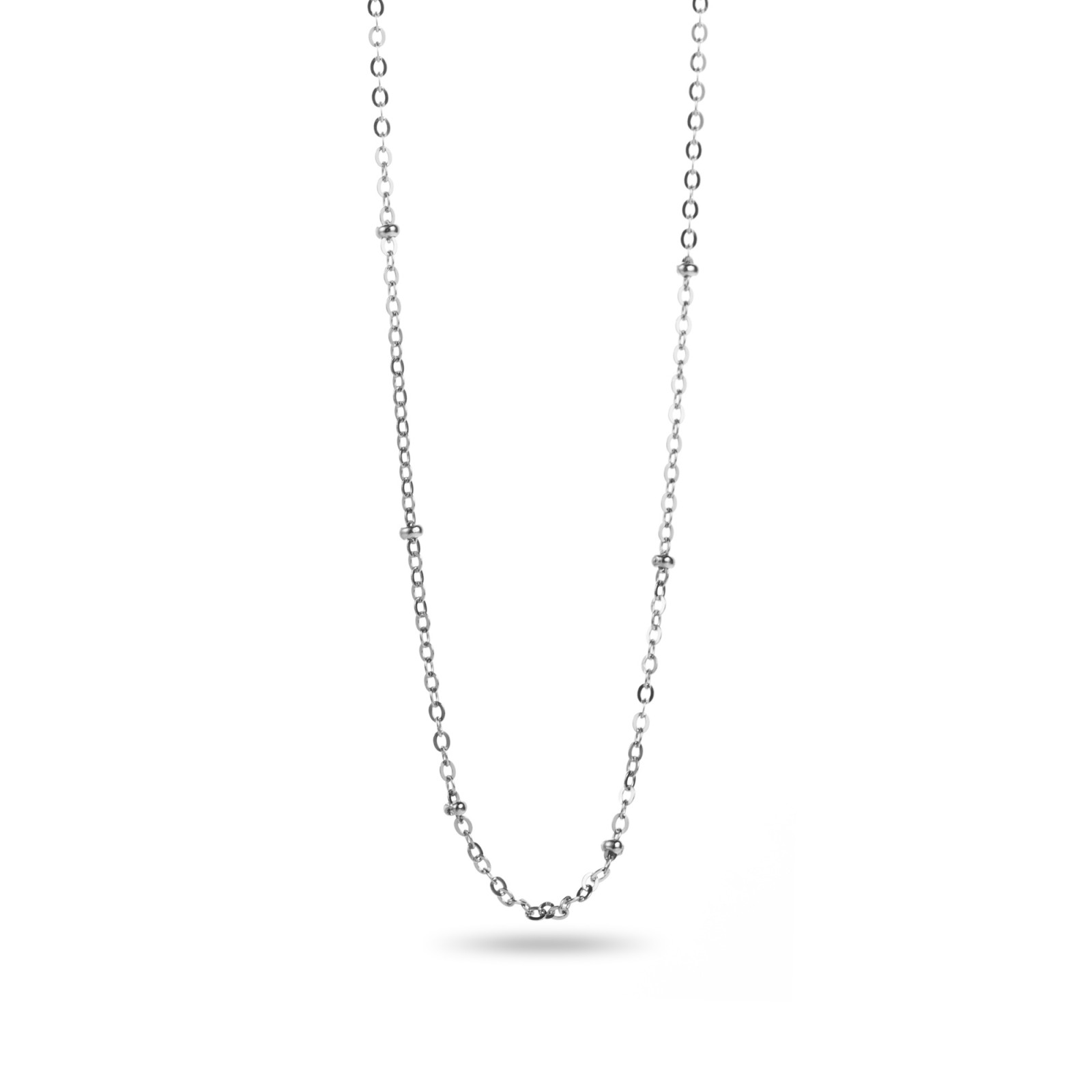 Figaro Chain Necklace with Mother-of-Pearl Pearls