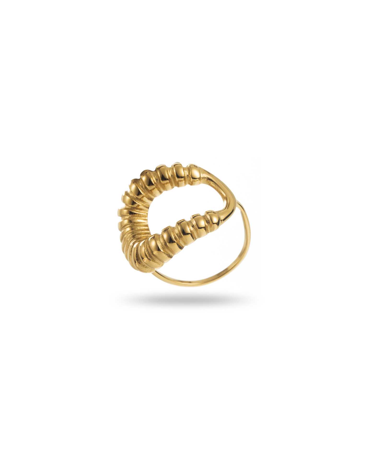 Bague solitaire or rose 9 carats avec oxyde de zirconium
