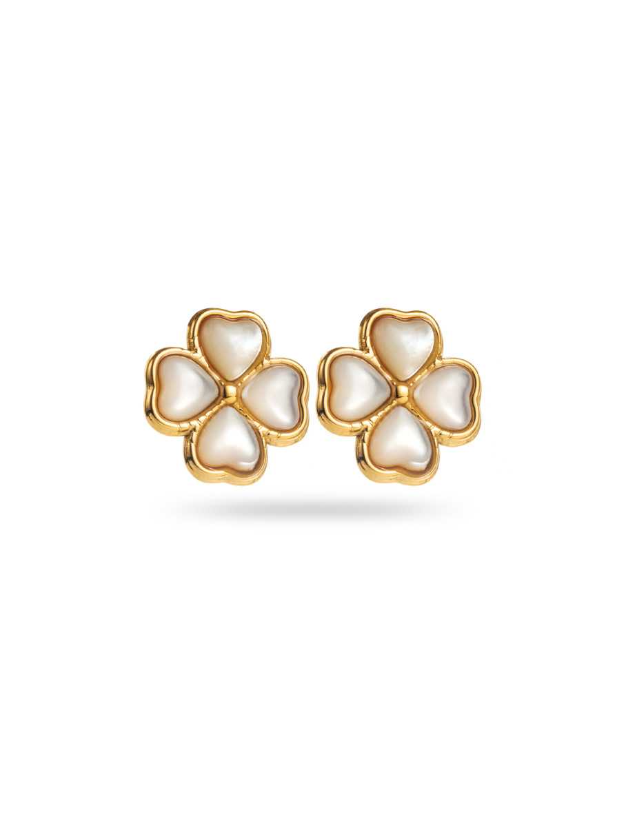 Boucles d'oreilles longues chic, plaqué or 18K, acier