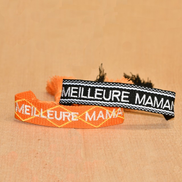 Bracelet tissé Meilleur maman Couleur:Orange