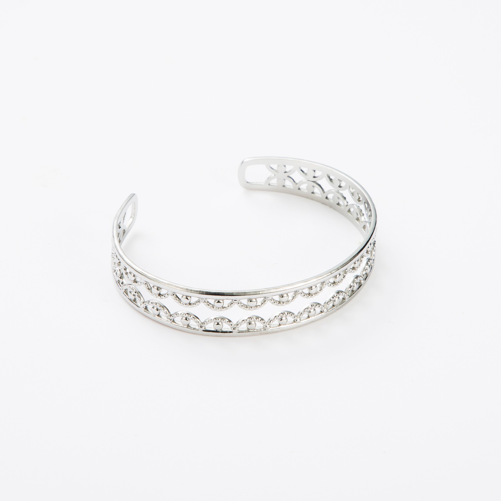 Stainless Steel Rush Bracelet  Color:Silver