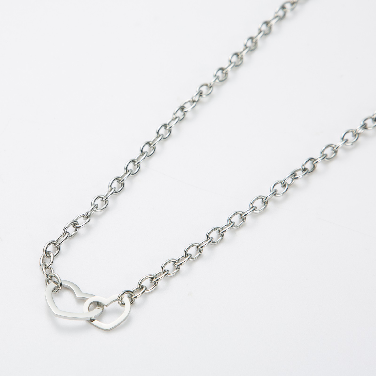 Stainless Steel Long Necklace Color:Silver