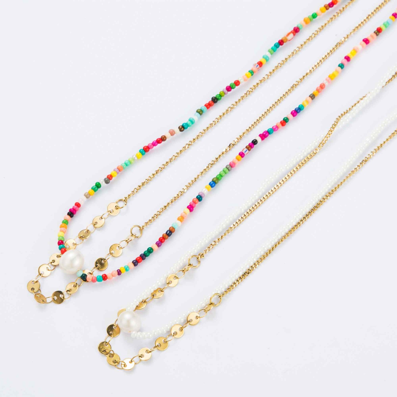 Stainless Steel Necklace Color:White
