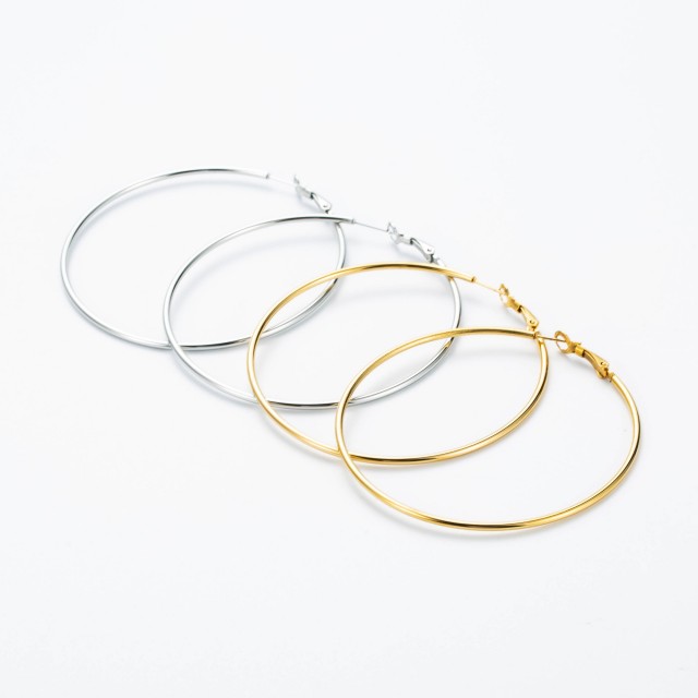 Classic Large Hoops 70mm Color:Gold
