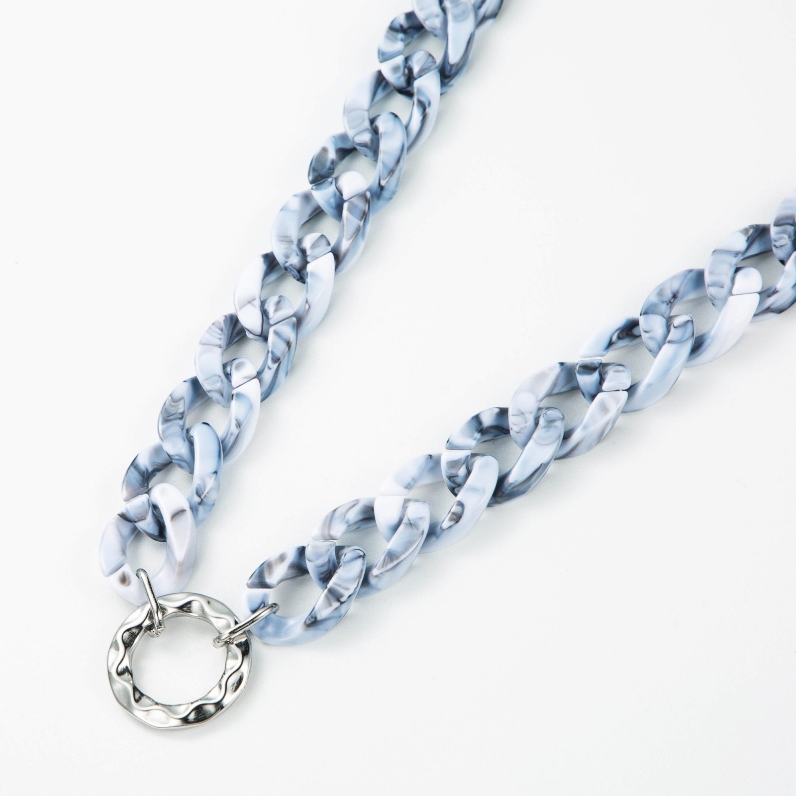 Stainless Steel Short Necklace Color:Grey